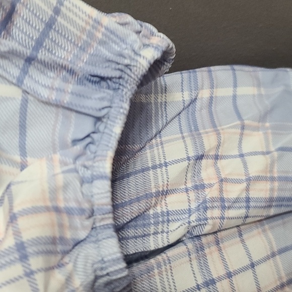 NWT Intro Womens Blouse Blue/White Plaid Pleated V-neck Sz XL - Picture 4 of 11